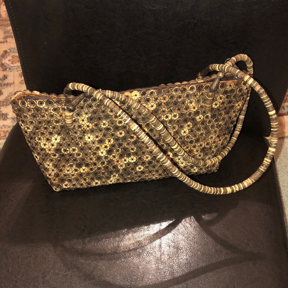 Boutique handmade coconut shell satchel, unique